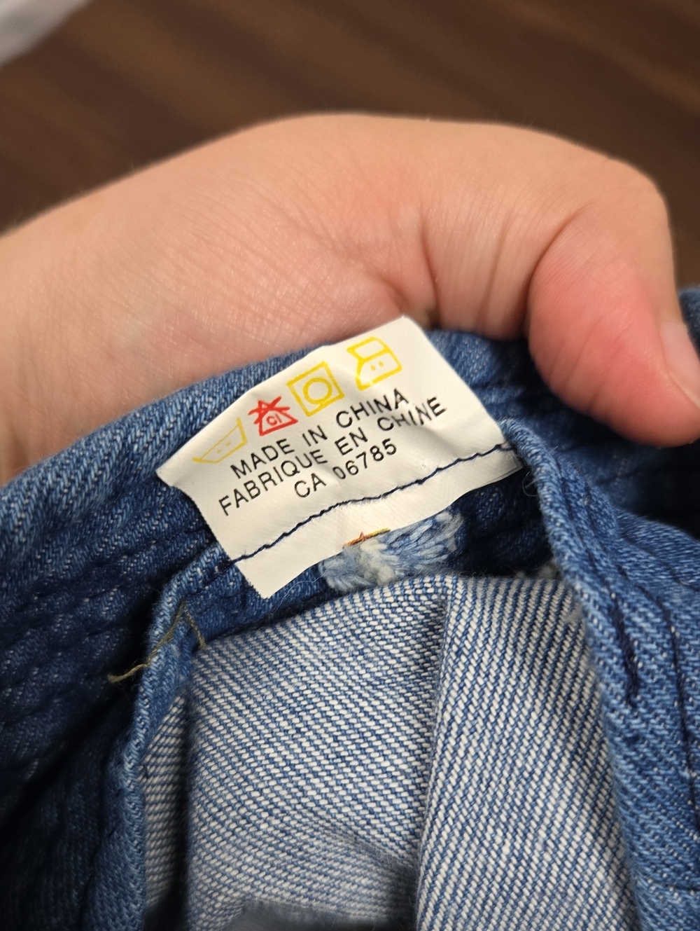 Denim Size L/XL Medium Wash Denim Bucket Hat - Picture 5 of 8